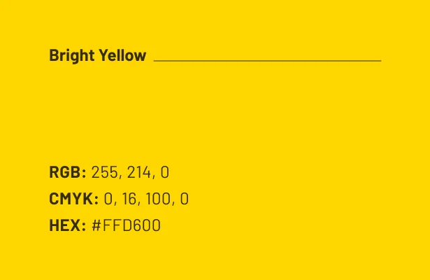 Color Palette Bright Yellow